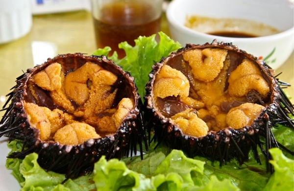 Thịt và trứng nhum vừa ngọt, béo như gạch cua bể vừa mang dư vị mằn mặn của biển…